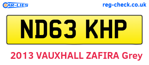 ND63KHP are the vehicle registration plates.
