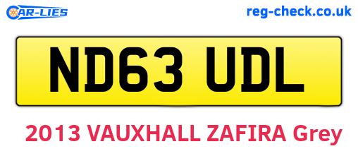 ND63UDL are the vehicle registration plates.