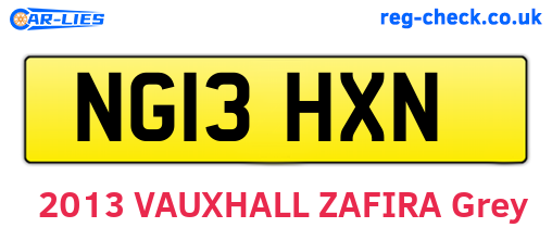 NG13HXN are the vehicle registration plates.