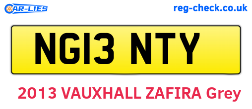 NG13NTY are the vehicle registration plates.