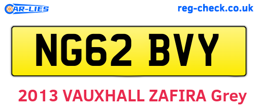 NG62BVY are the vehicle registration plates.