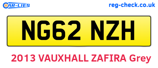 NG62NZH are the vehicle registration plates.