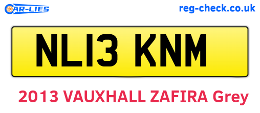 NL13KNM are the vehicle registration plates.