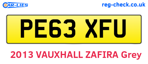 PE63XFU are the vehicle registration plates.