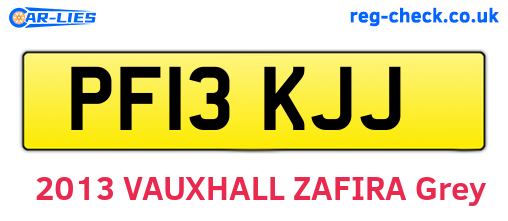 PF13KJJ are the vehicle registration plates.