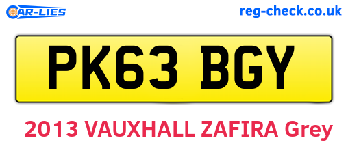 PK63BGY are the vehicle registration plates.