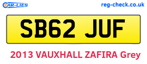 SB62JUF are the vehicle registration plates.