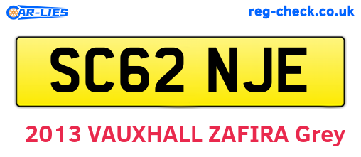 SC62NJE are the vehicle registration plates.