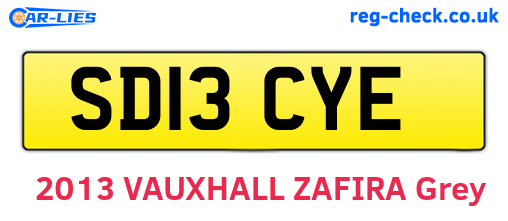 SD13CYE are the vehicle registration plates.