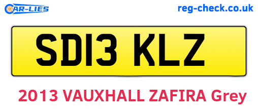 SD13KLZ are the vehicle registration plates.