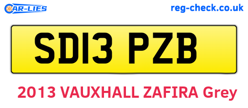 SD13PZB are the vehicle registration plates.