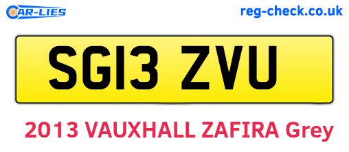 SG13ZVU are the vehicle registration plates.