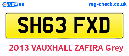 SH63FXD are the vehicle registration plates.