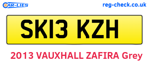 SK13KZH are the vehicle registration plates.