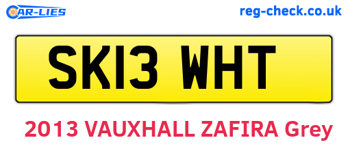 SK13WHT are the vehicle registration plates.