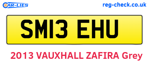 SM13EHU are the vehicle registration plates.