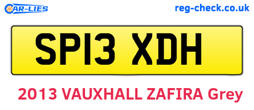 SP13XDH are the vehicle registration plates.