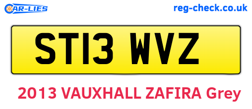 ST13WVZ are the vehicle registration plates.
