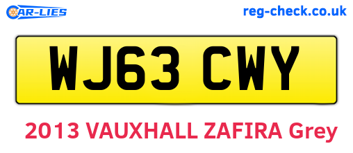 WJ63CWY are the vehicle registration plates.