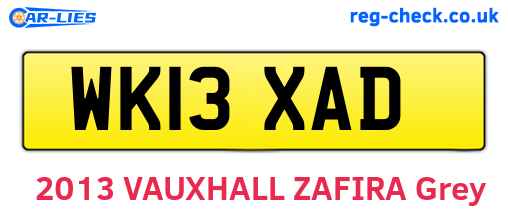 WK13XAD are the vehicle registration plates.