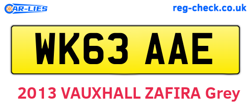 WK63AAE are the vehicle registration plates.