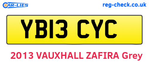 YB13CYC are the vehicle registration plates.