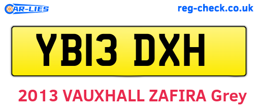 YB13DXH are the vehicle registration plates.