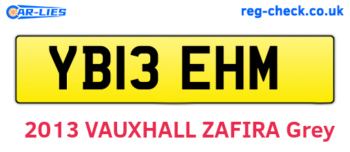 YB13EHM are the vehicle registration plates.