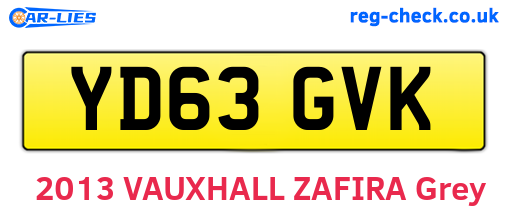 YD63GVK are the vehicle registration plates.