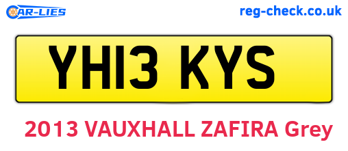 YH13KYS are the vehicle registration plates.