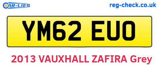 YM62EUO are the vehicle registration plates.