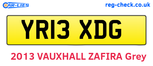 YR13XDG are the vehicle registration plates.