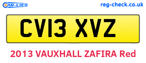 CV13XVZ are the vehicle registration plates.