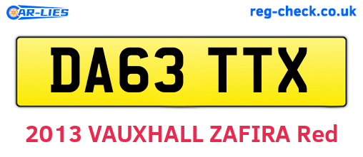 DA63TTX are the vehicle registration plates.