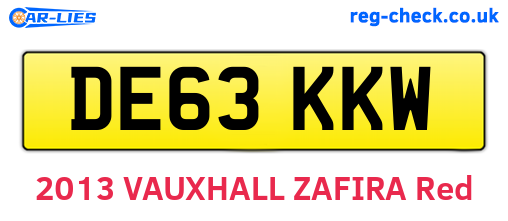 DE63KKW are the vehicle registration plates.