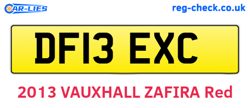 DF13EXC are the vehicle registration plates.