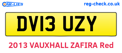 DV13UZY are the vehicle registration plates.