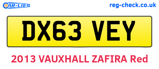 DX63VEY are the vehicle registration plates.
