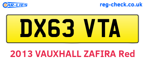 DX63VTA are the vehicle registration plates.