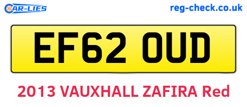EF62OUD are the vehicle registration plates.