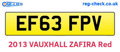 EF63FPV are the vehicle registration plates.