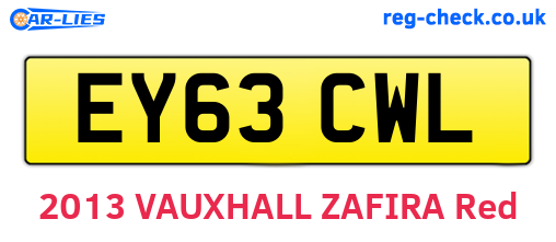 EY63CWL are the vehicle registration plates.