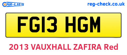 FG13HGM are the vehicle registration plates.
