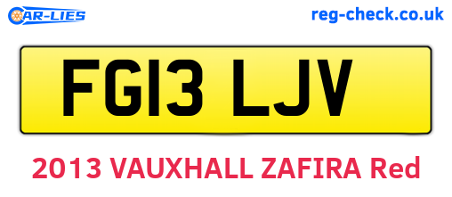 FG13LJV are the vehicle registration plates.
