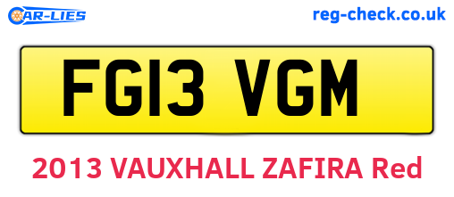 FG13VGM are the vehicle registration plates.