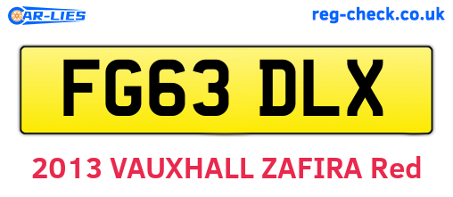 FG63DLX are the vehicle registration plates.