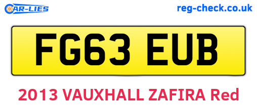 FG63EUB are the vehicle registration plates.