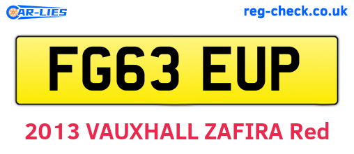 FG63EUP are the vehicle registration plates.