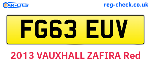 FG63EUV are the vehicle registration plates.