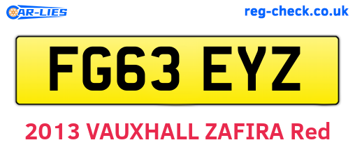 FG63EYZ are the vehicle registration plates.